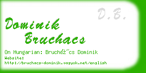 dominik bruchacs business card